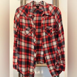 H&M Perfect Fall Flannel 🍁🍂 Long Sleeve Button up Size 8